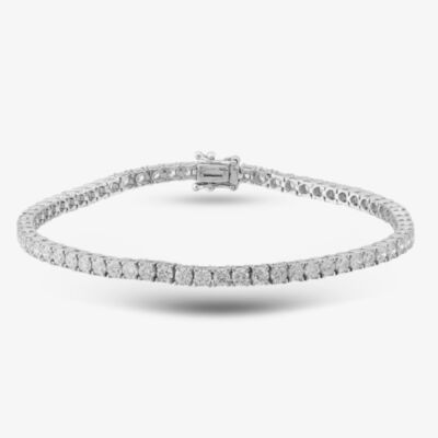  18ct White Gold 4.67ct Brilliant Cut Diamond Tennis Bracelet BDGTH