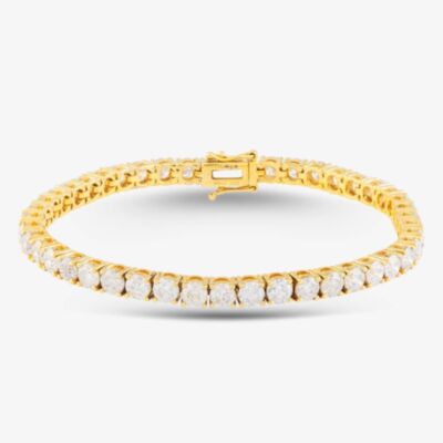 18ct Yellow Gold 11.84ct Brilliant Cut Diamond Tennis Bracelet BFZGJ