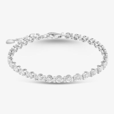 18ct White Gold 2.86ct Brilliant Cut Diamond Tennis Bracelet HSB1085