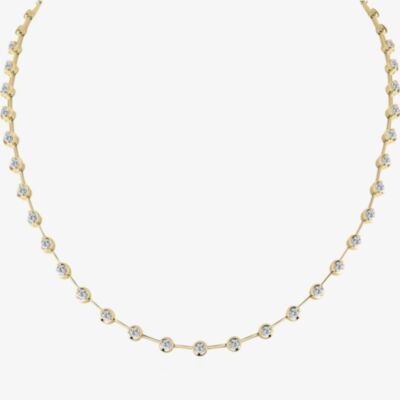 18ct Yellow Gold 2.00ct Diamond Bar Necklace HN013(2.00CT)YG