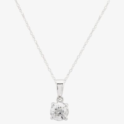 18ct White Gold 0.75ct Diamond Solitaire Pendant THP3119-75