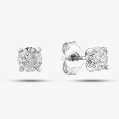 Platinum 1.00ct Brilliant Cut Diamond Stud Earrings 5035E/PL/DQD100