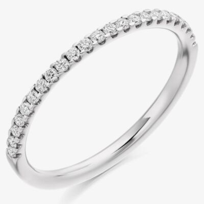 Platinum Excellence Platinum 0.25ct Round Brilliant Cut Diamond Half Eternity Ring HET1973PLAT