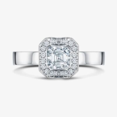 Geoghegan Fission Platinum & Asscher Diamond 0.63ct Cluster Ring FCL42/P