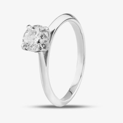 Certified Platinum 0.70ct Brilliant Cut Diamond Solitaire Ring 10640/PL/M0(.70ct)