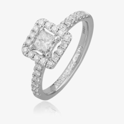 Signature Collection Platinum GIA Certificated Princess-cut Diamond Cluster Ring DSC53(4.0)0.30CT PLUS