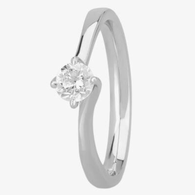 1888 Collection Platinum Brilliant Cut 0.33ct Diamond Solitaire Twist Ring RI-137