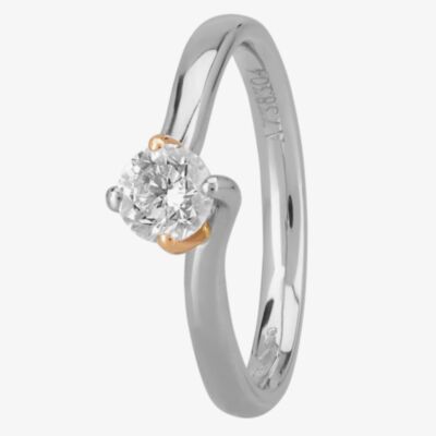 1888 Collection Two-Tone Brilliant Cut 0.50ct Diamond Solitaire Twist Ring RI-2136