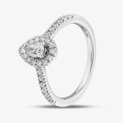 1888 Collection Platinum Certificated 0.50ct Pear Cut Diamond Cluster Ring RC2031(5X3)