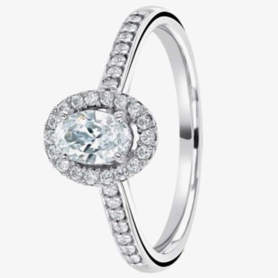 1888 Collection Platinum 0.41ct Diamond Halo Cluster Ring RC2017B(5X3)