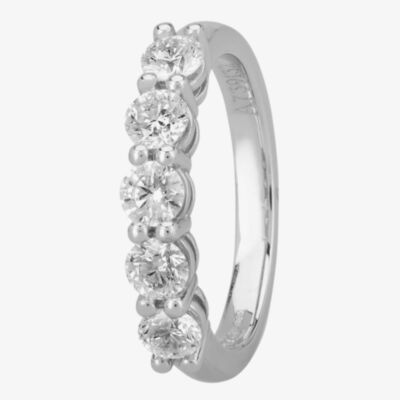 1888 Collection Platinum Brilliant Cut 1.00ct Five Stone Diamond Ring HET1001