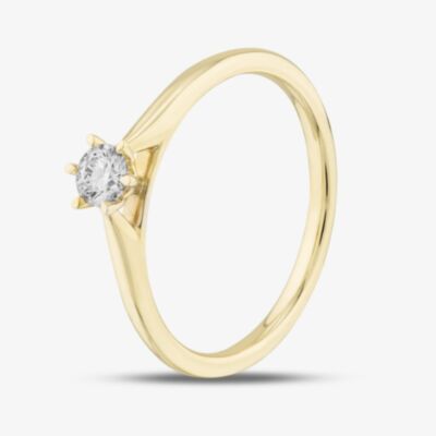 1888 Collection 9ct Yellow Gold 0.20ct Brilliant Cut Diamond Solitaire Ring RPP11-9Y-0.20-H-SI2