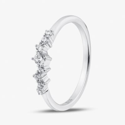Fashionista Silver Sterling Silver Cubic Zirconia Cluster Ring 05S2AZR572404