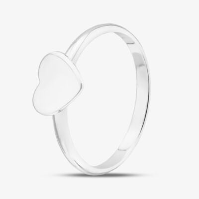 Sterling Silver Heart Signet Ring S2047