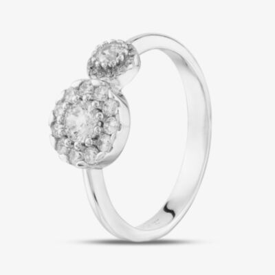 Sterling Silver Cubic Zirconia Round Cluster Ring ML06384A