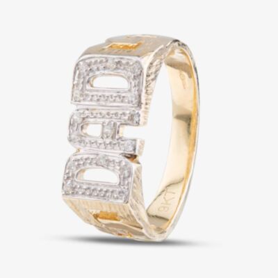 9ct Yellow Gold Dad Signet Ring DIV58