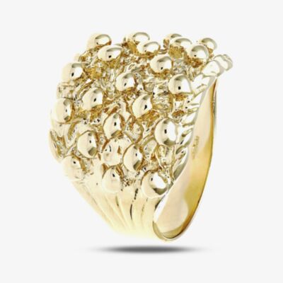9ct Yellow Gold Five Row Keeper Ring PL168