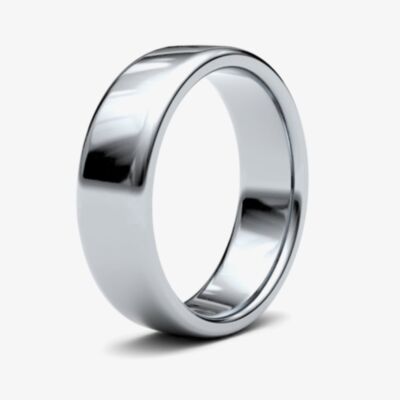  Argentium 6mm Court Wedding Band Ring 6GMS-ARG