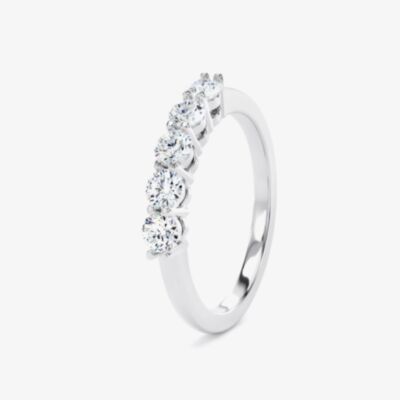 Platinum 0.35ct Brilliant Cut Diamond Five Stone Ring M5R01-007-035-PT-G-SI1 L