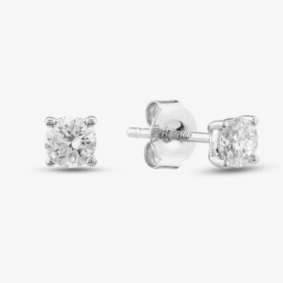 18ct White Gold 0.55ct Brilliant Cut Lab Grown Diamond Stud Earrings 118NM-W002