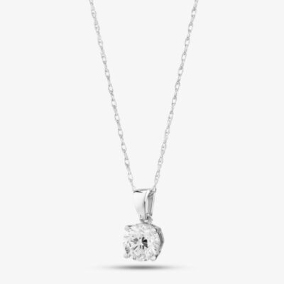 14ct White Gold Certificated Lab Grown 2.00ct Diamond Necklace TH0581012