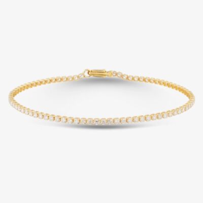 14ct Yellow Gold Lab Grown 2.04ct Diamond Tennis Bracelet 71SL3-H002