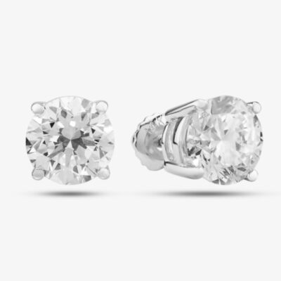 14ct White Gold Certificated Lab Grown 4.00ct Diamond Stud Earrings TH0583012