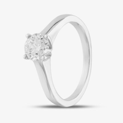 Pure Brilliance 14ct White Gold Certified Lab Grown 0.75ct Brilliant Cut Diamond Solitaire Ring LGR20570-75 M (WG)