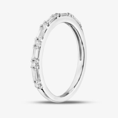 Pure Brilliance 9ct White Gold 0.25ct Mixed Cut Lab Grown Diamond Half Eternity Ring LGR45675-25
