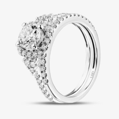 9ct White Gold 1.25ct Lab Grown Diamond Bridal Set LGR42232-125