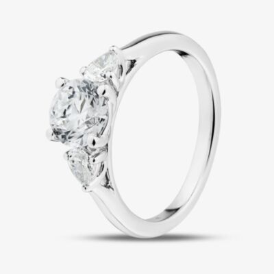 Pure Brilliance 9ct White Gold 1.30ct Lab Grown Diamond Trilogy Ring LGR44664-130SF (WG) (CERT)