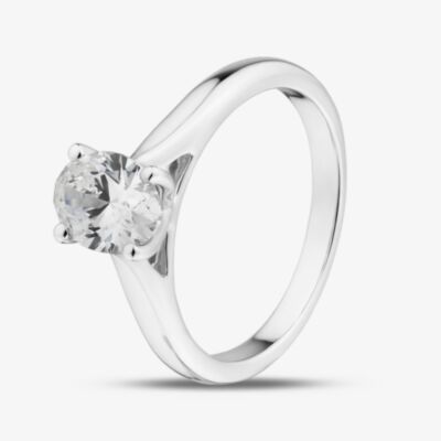 Pure Brilliance 9ct White Gold 1.00ct Lab Grown Diamond Solitaire Ring LGR45981-100SF (WG)(CERT)