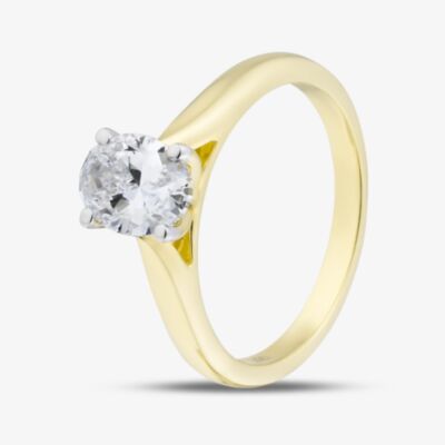 Pure Brilliance 9ct Yellow Gold 1.00ct Diamond Solitaire Ring LGR45981-100SF (YG)(CERT)
