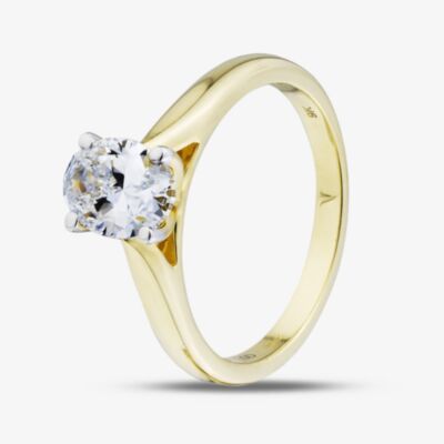 9ct Yellow Gold 1.00ct Certificated Lab Grown Diamond Solitaire Ring LGR45981-100SF (YG)(CERT)