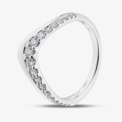 Pure Brilliance 9ct White Gold 0.33ct Lab Grown Diamond Wishbone Ring LGR46549-33 (WG)(CERT)