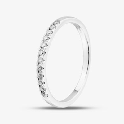 Pure Brilliance 9ct White Gold 0.20ct Certificated Round Cut Lab Grown Diamond Half Eternity Ring LGR50732-120B