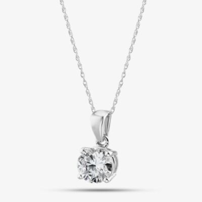 Pure Brilliance 9ct White Gold Certified Lab Grown 1.00ct Brilliant Cut Diamond Pendant Necklace LGP3119-100 (WG)