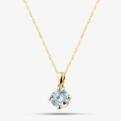 Pure Brilliance 9ct Yellow Gold 0.50ct Lab Grown Diamond Solitaire Pendant Necklace LGP3119-50AN (YG)