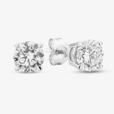 9ct White Gold 2.00ct Certified Lab Grown Brilliant Cut Diamond Stud Earrings LGE2534-200 (WG)