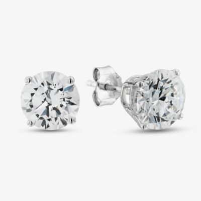 Pure Brilliance 9ct White Gold Certified Lab Grown 4.00ct Brilliant Cut Diamond Stud Earrings LGE2534-400AP (WG)