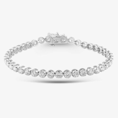 9ct White Gold Certificated Lab Grown 5.00ct Diamond Tennis Bracelet LGB15917-500 (WG)