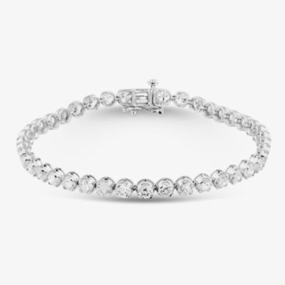 9ct Yellow Gold 7.00ct Certified Lab Grown Brilliant Cut Diamond Tennis Bracelet LGB15917-700 (WG)