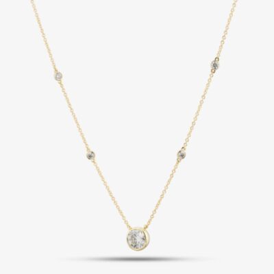 9ct White Gold 1.25ct Lab Grown Diamond Pendant LGN44388-125SF (YG)(CERT)