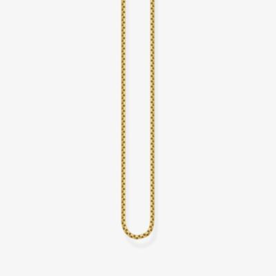 THOMAS SABO Venezia 18ct Gold Plated Box Chain KE1106-413-12