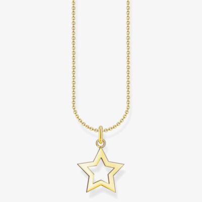 THOMAS SABO Gold Plated Star Necklace KE2222-413-39-L45V