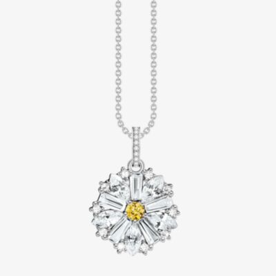 THOMAS SABO Ladies Silver Flower Pendant Necklace KE2086-051-4-L45V