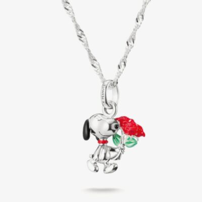 THOMAS SABO Peanuts Original Snoopy With Rose Necklace KE2353-664-7-L45V