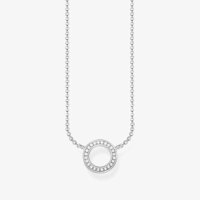 THOMAS SABO Sterling Silver Cubic Zirconia Open Circle Pendant KE1650-051-14-L45V