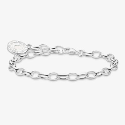 THOMAS SABO Silver White Cold Enamel Charm Bracelet X0287-007-21