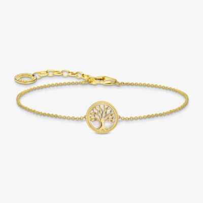 THOMAS SABO Gold Plated Tree Of Love Bracelet A2160-427-39-L19V